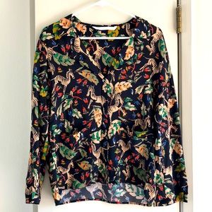 Zara Trafaluc zebra print blouse